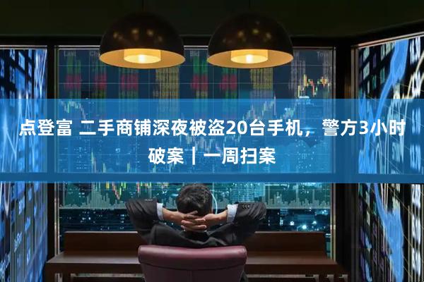 点登富 二手商铺深夜被盗20台手机，警方3小时破案｜一周扫案